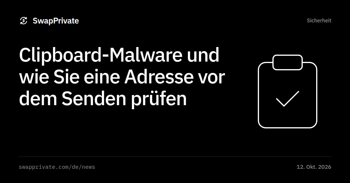 Clipboard-Malware und wie Sie eine Adresse vor dem Senden prüfen
