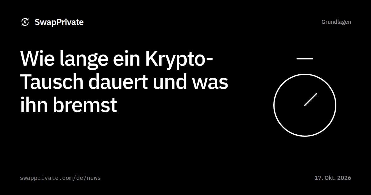 Wie lange ein Krypto-Tausch dauert und was ihn bremst