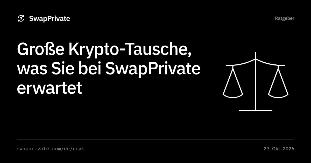 Große Krypto-Tausche, was Sie bei SwapPrivate erwartet