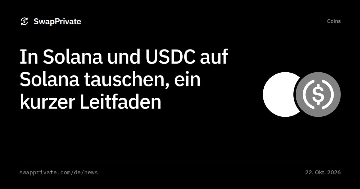 In Solana und USDC auf Solana tauschen, ein kurzer Leitfaden