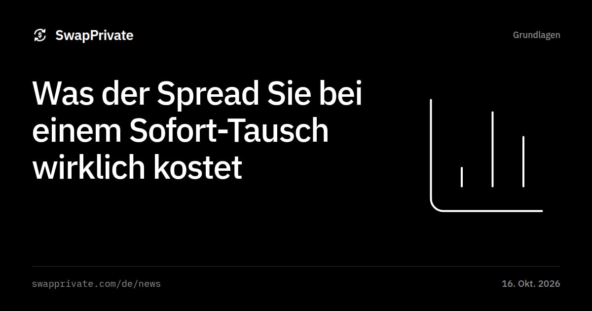 Was der Spread Sie bei einem Sofort-Tausch wirklich kostet