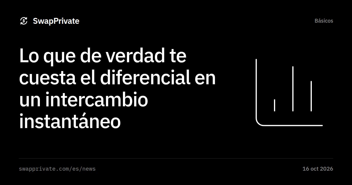 Lo que de verdad te cuesta el diferencial en un intercambio instantáneo