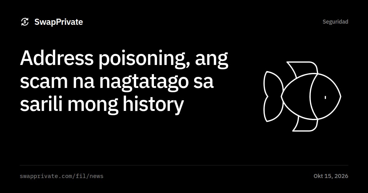 Address poisoning, ang scam na nagtatago sa sarili mong history