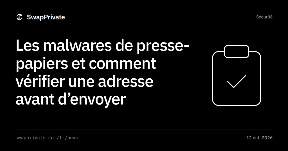 Les malwares de presse-papiers et comment vérifier une adresse avant d’envoyer