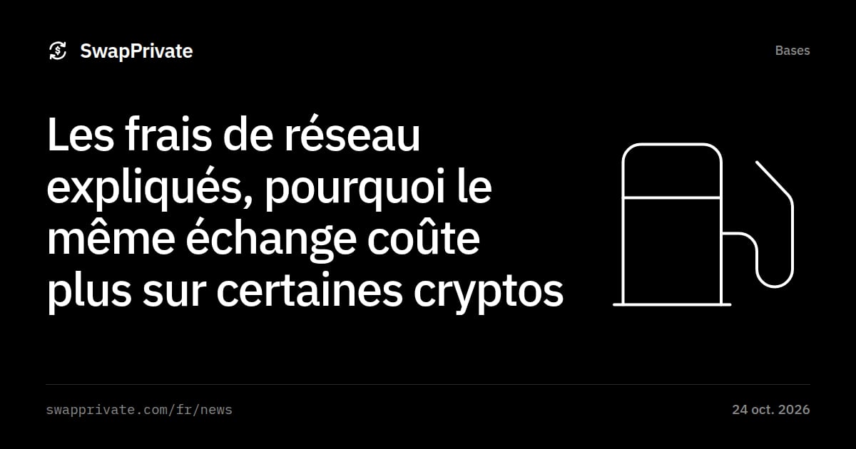 Les frais de réseau expliqués, pourquoi le même échange coûte plus sur certaines cryptos