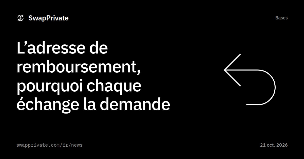 L’adresse de remboursement, pourquoi chaque échange la demande