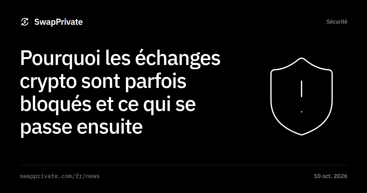 Pourquoi les échanges crypto sont parfois bloqués et ce qui se passe ensuite