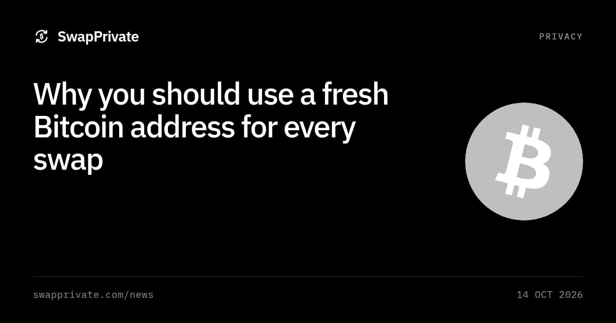 Why you should use a fresh Bitcoin address for every swap