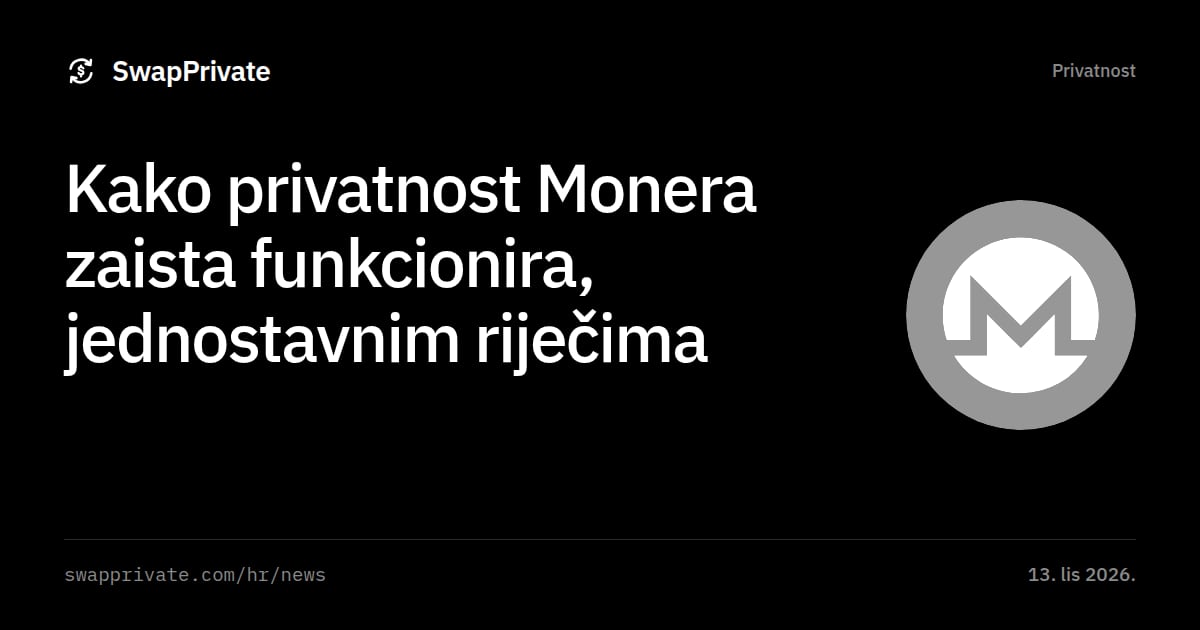 Kako privatnost Monera zaista funkcionira, jednostavnim riječima