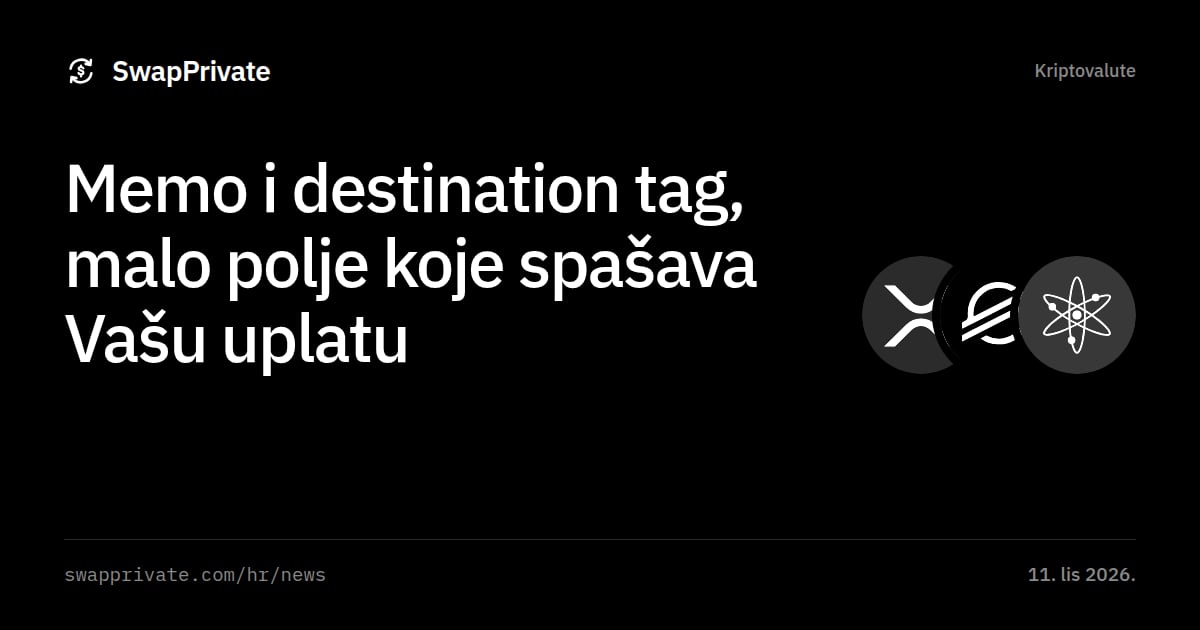 Memo i destination tag, malo polje koje spašava Vašu uplatu