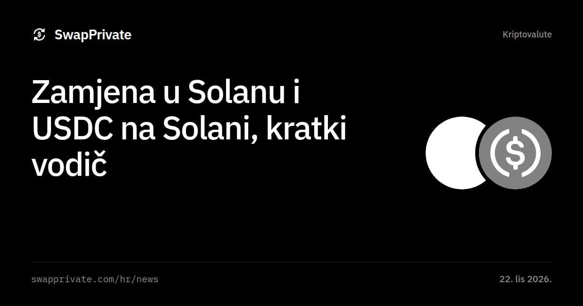 Zamjena u Solanu i USDC na Solani, kratki vodič