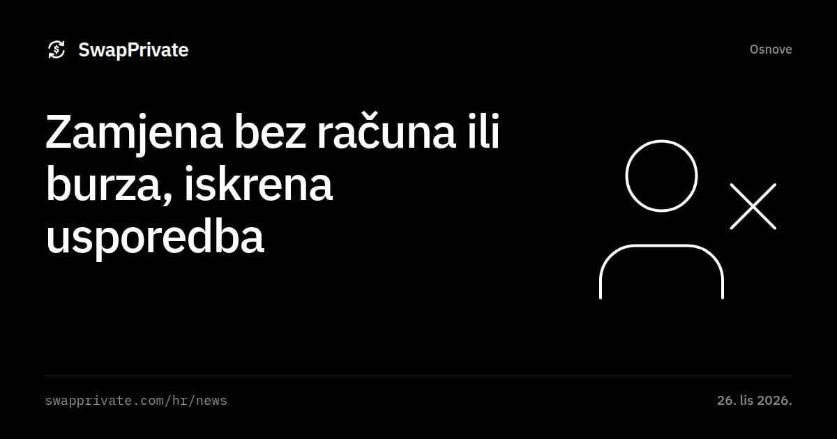 Zamjena bez računa ili burza, iskrena usporedba
