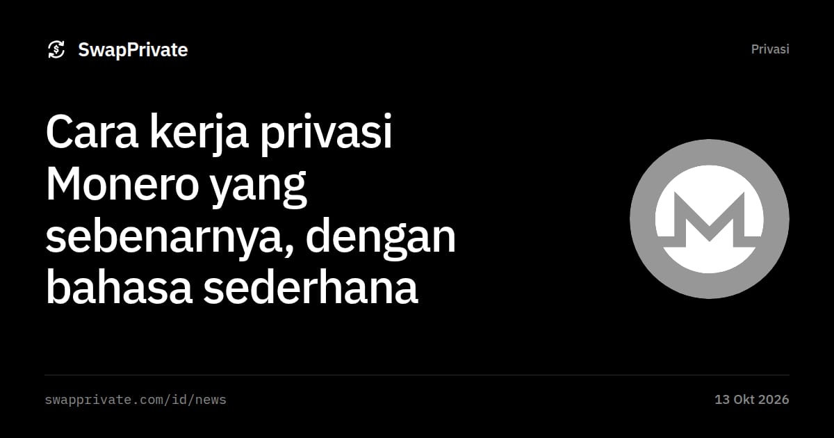 Cara kerja privasi Monero yang sebenarnya, dengan bahasa sederhana