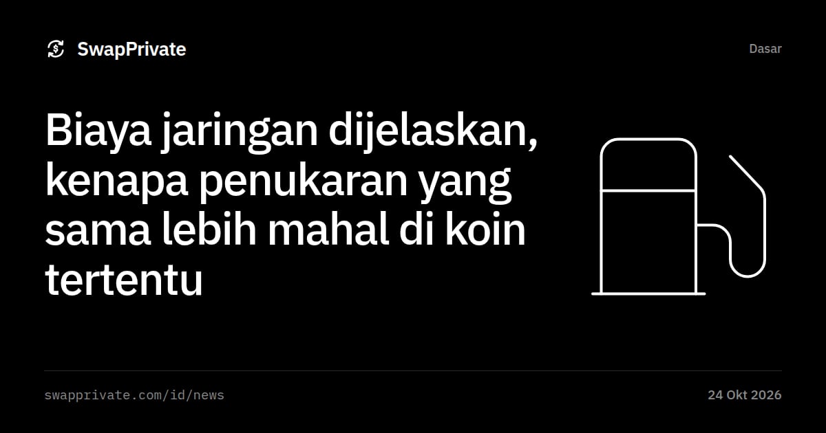 Biaya jaringan dijelaskan, kenapa penukaran yang sama lebih mahal di koin tertentu