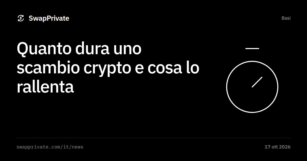 Quanto dura uno scambio crypto e cosa lo rallenta