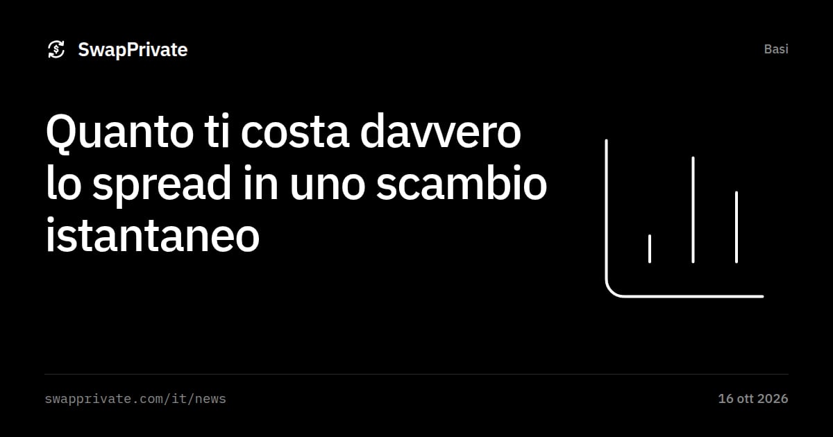 Quanto ti costa davvero lo spread in uno scambio istantaneo