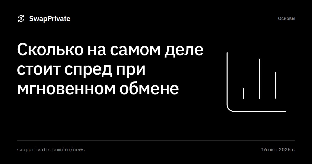Сколько на самом деле стоит спред при мгновенном обмене