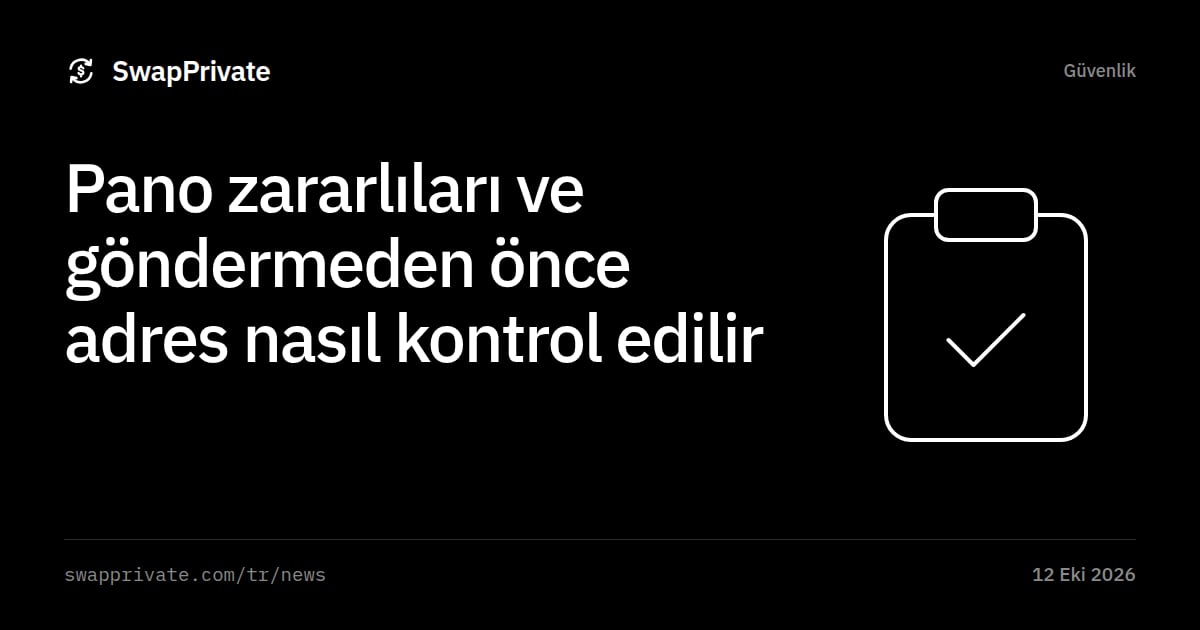 Pano zararlıları ve göndermeden önce adres nasıl kontrol edilir