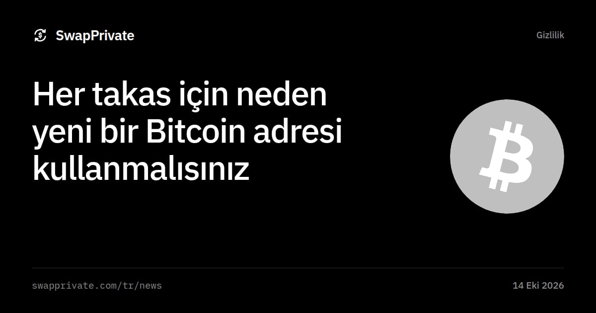 Her takas için neden yeni bir Bitcoin adresi kullanmalısınız