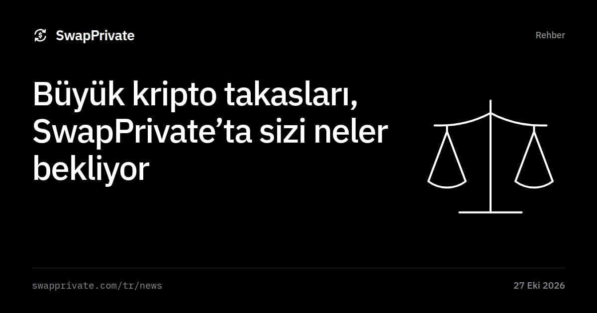 Büyük kripto takasları, SwapPrivate’ta sizi neler bekliyor