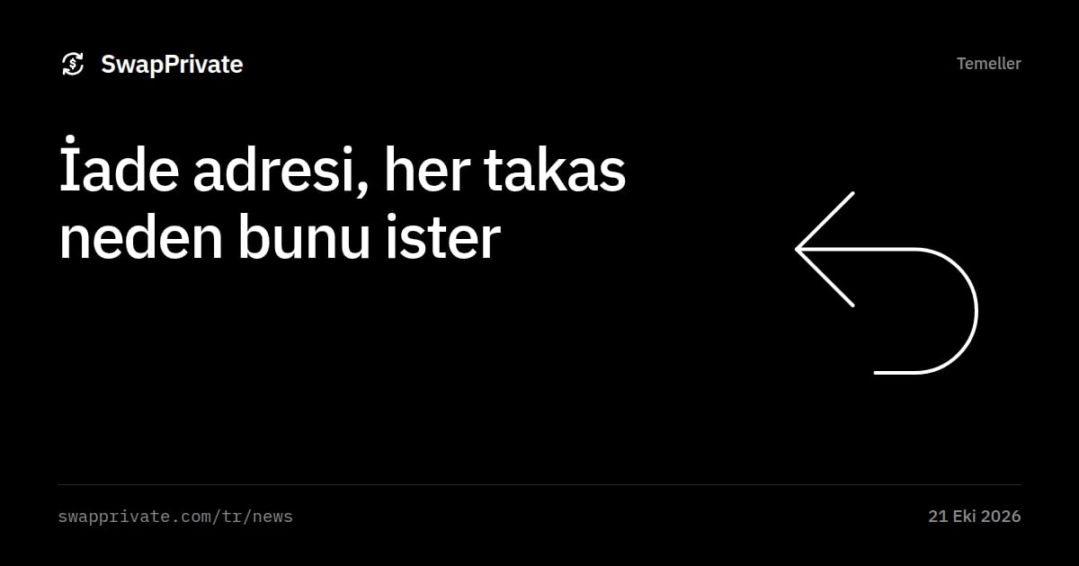 İade adresi, her takas neden bunu ister