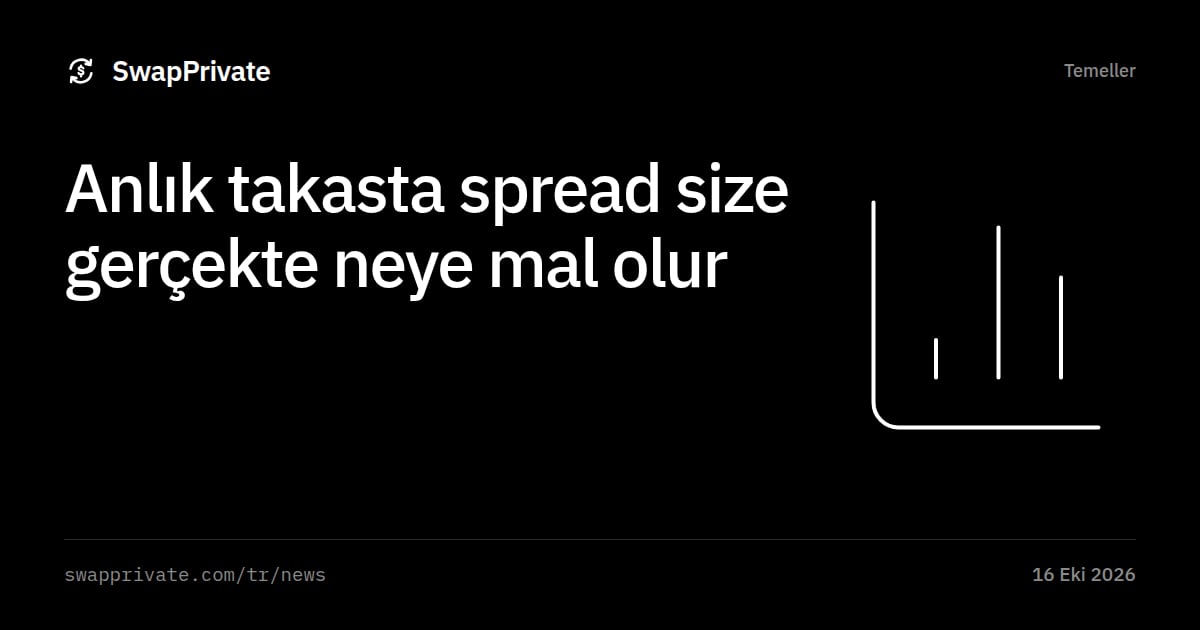 Anlık takasta spread size gerçekte neye mal olur